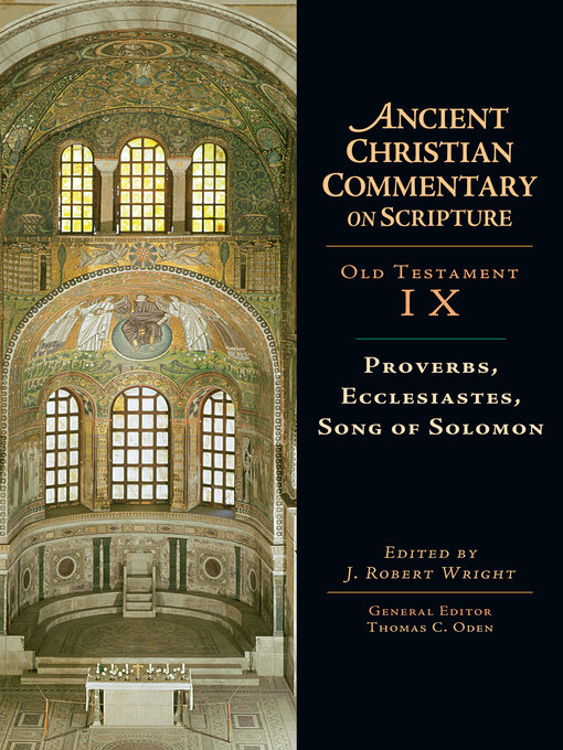 Title details for Proverbs, Ecclesiastes, Song of Solomon by J. Robert Wright - Available